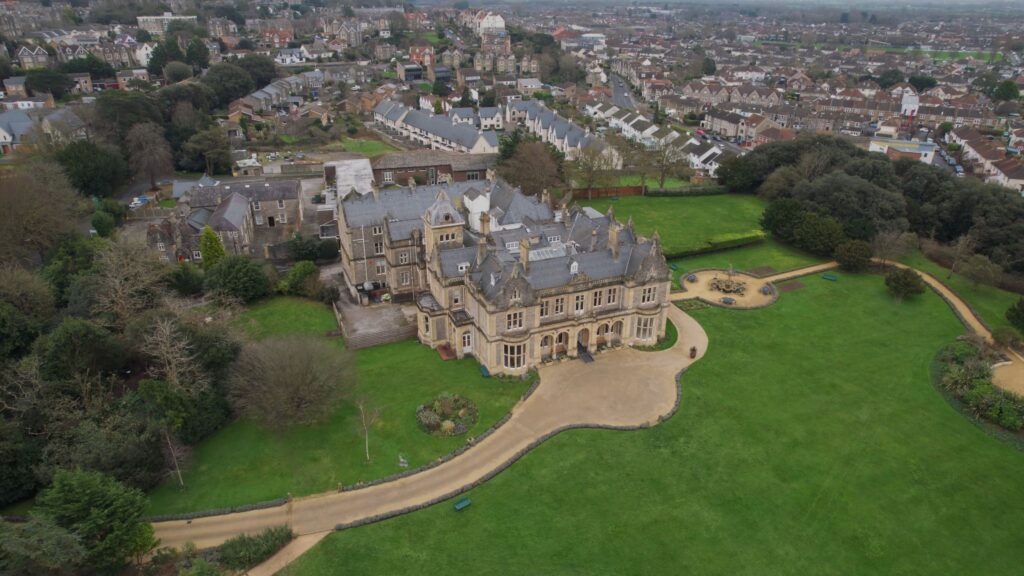 Aerial Image Of Clevedon Hall Wedding Venue